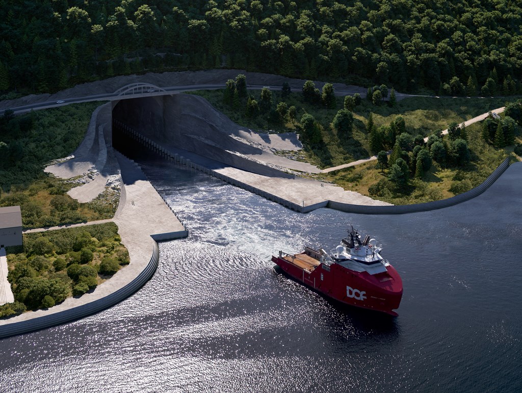 Portal do túnel para navios Stad Skipstunnel