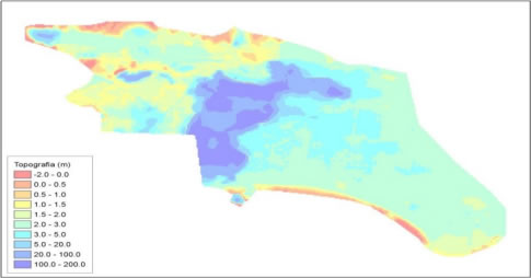 Topografia da Porcao Insular de Santos