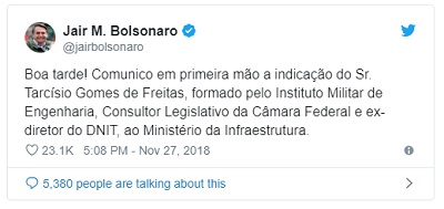 Bolsonaro Infraestrutura