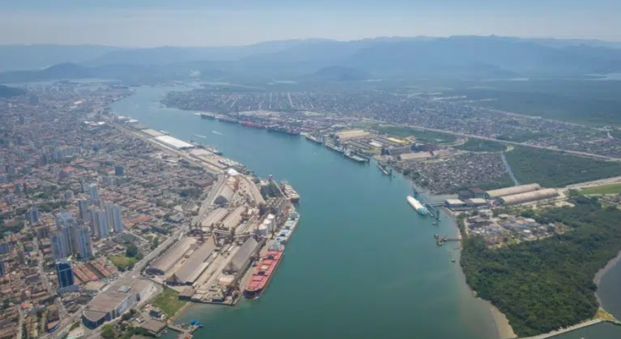 Imagem do projeto do túnel Santos–Guarujá