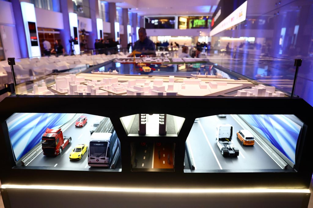 Maquete do túnel Santos Guarujá