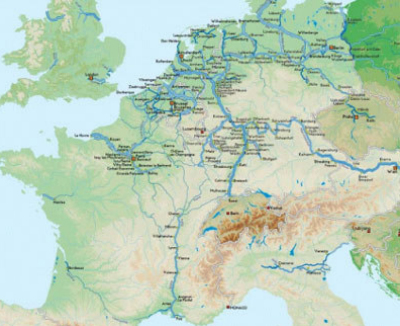 mapa dos rios de frança A Rede de Vias Navegáveis da França   Portogente