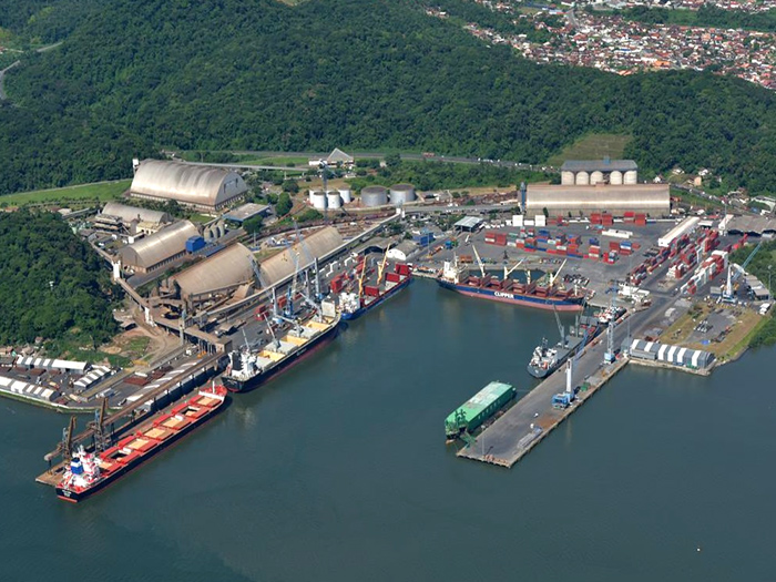 Panorama aéreo do porto catarinense - Foto: SCPar Porto de São Francisco do Sul