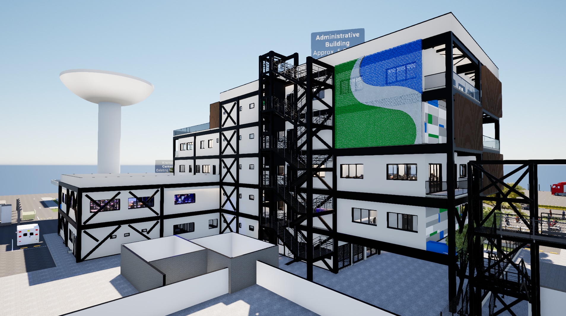 Projeto do novo prédio do Tecon Santos